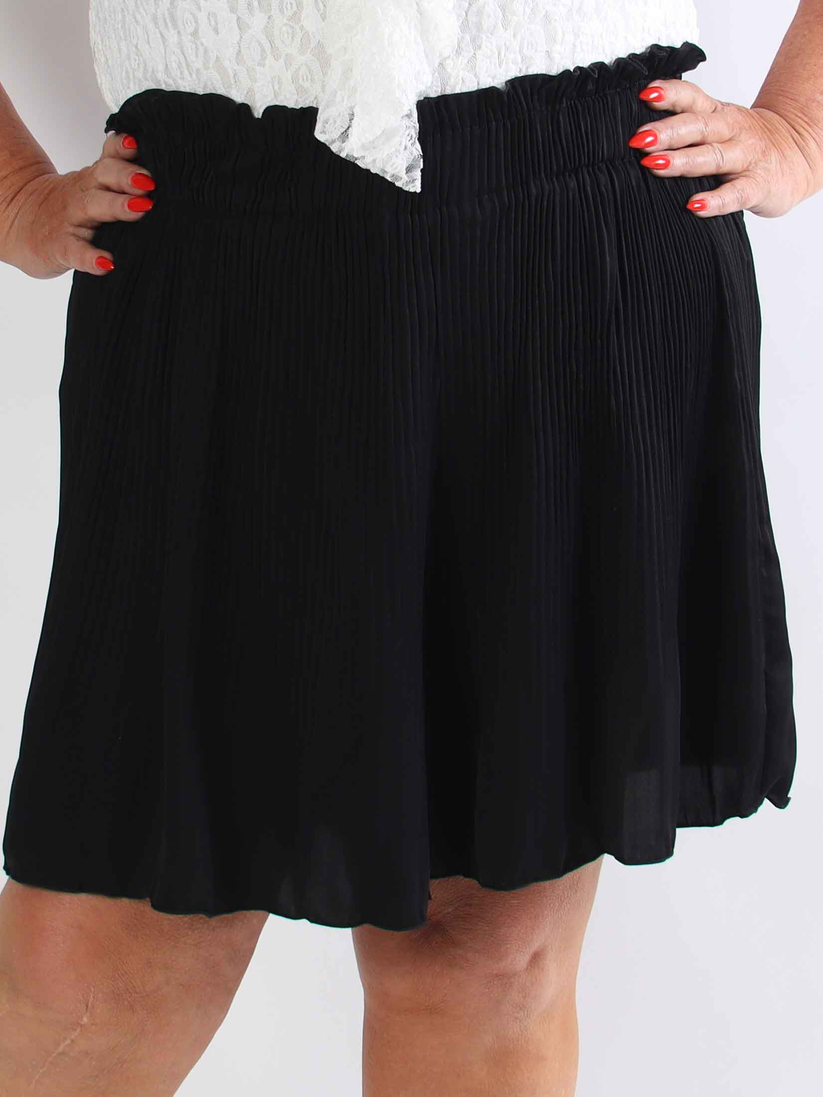 Diddi - Plisseret shorts med elastikkant i livet